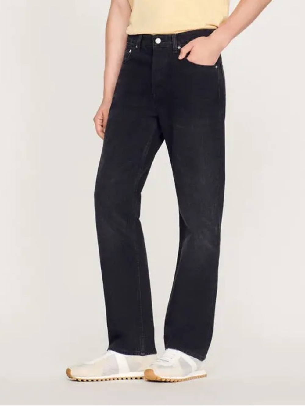 SANDRO Black Straight Jeans 27 - Picture 2 of 8